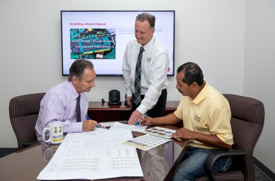 Rectangle 4 office moving company - TechTeam Plans and Physically Supports those moves - IT Moving Texas